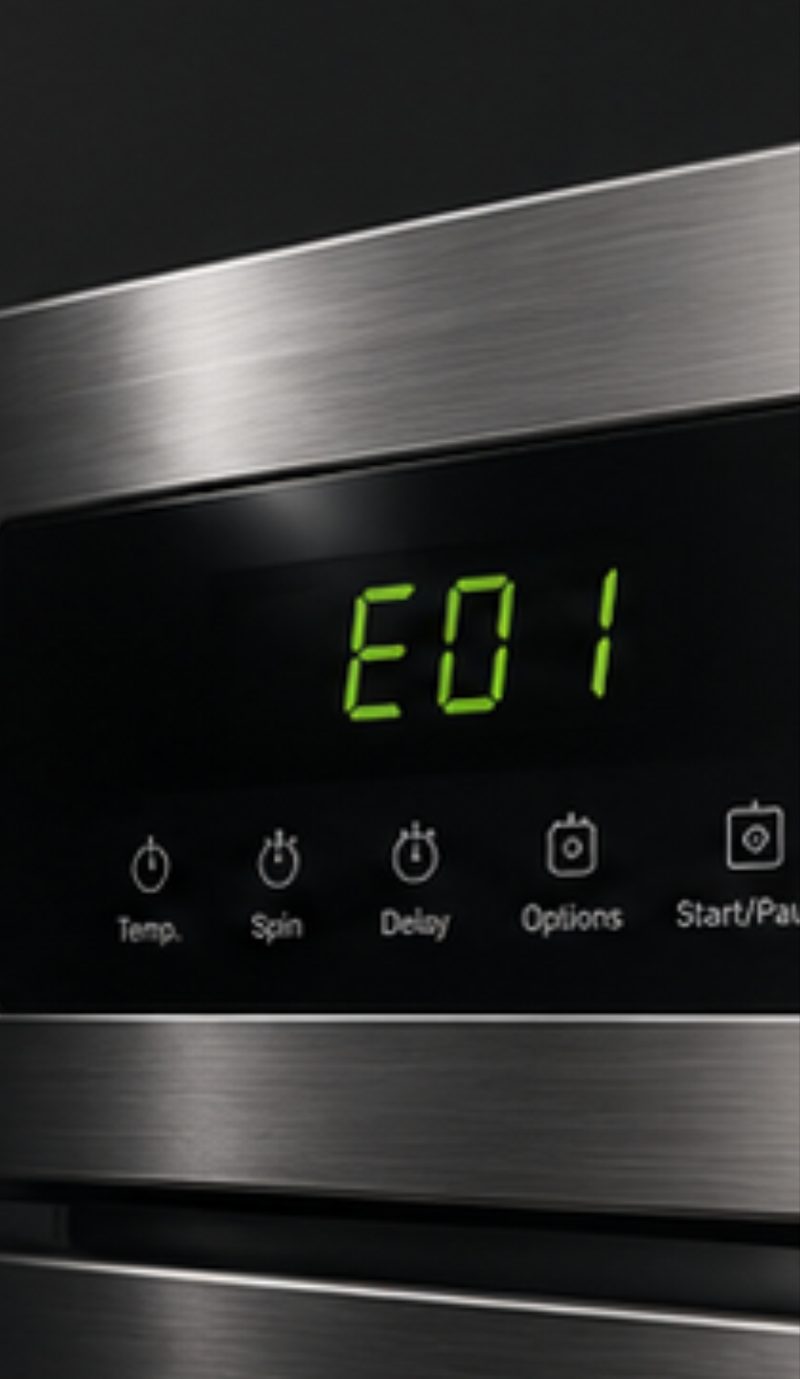 Collage of appliance error code displays across brands