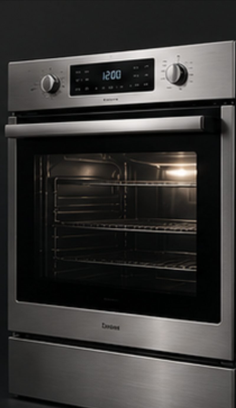 Technician repairing an oven