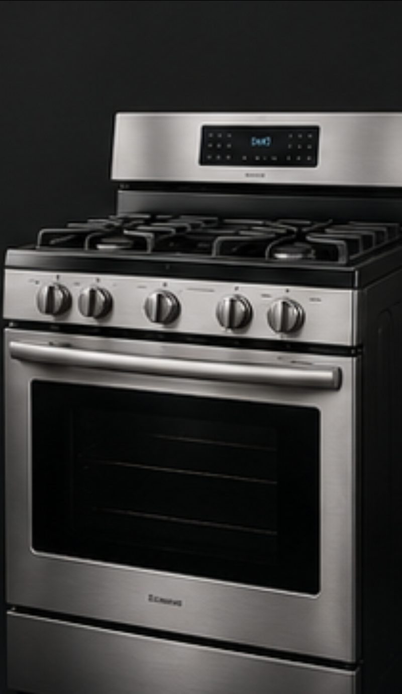 Technician repairing a stove